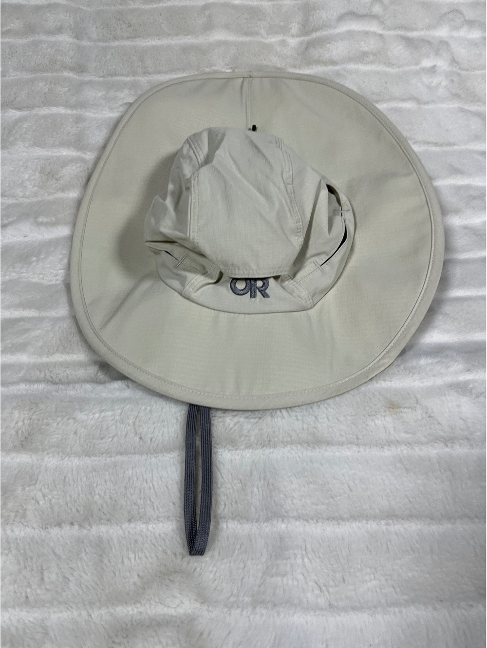 Outdoor Research Adult M Beige Grey Sunbriolet Sun Fishing Gardening Camping Hat
